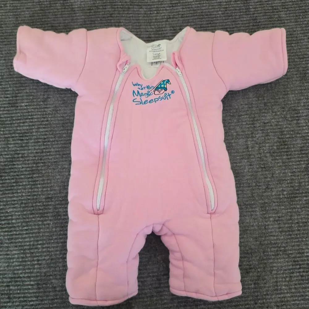 Baby Merlin's Magic Sleepsuit Pink Size Large 6-9 Months Swaddle Transition